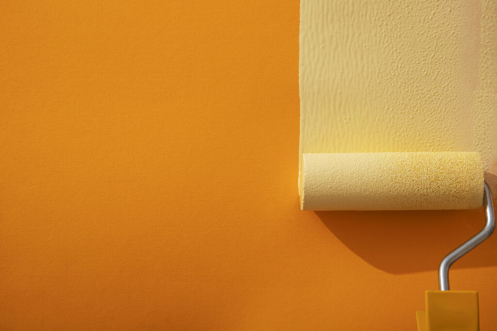 Best interior emulsions paints in Kerala applied with roller for smooth wall finish